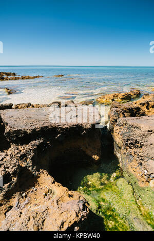 Formations rocheuses côtières à Melbourne Banque D'Images