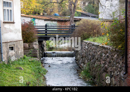 Aleksupites cascade dans vieille ville de Kuldiga Lettonie Banque D'Images