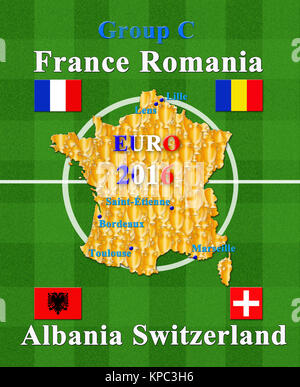 Un groupe de l'EURO 2016 Banque D'Images