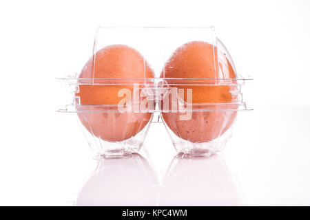 Bac d'oeufs avec quatre Banque D'Images