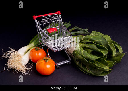 Panier de broyage avec légumes Banque D'Images