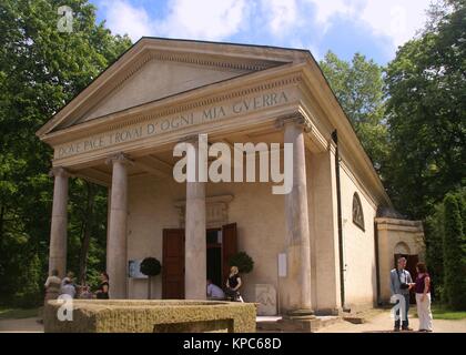 Temple de Diane. Jardin anglais Park créé par Helena Radziwiłł en 1779 dans la voïvodie de Lodz, village Arkadia, en Pologne. Banque D'Images