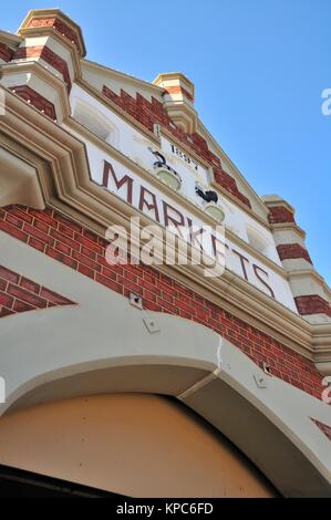 Entrée principale de marchés de Fremantle en Australie. Banque D'Images