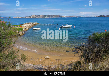 Plage à Palau, Costa Smeralda, Sardaigne, Italie, Méditerranée, Europe Banque D'Images