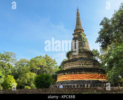 L'ancienne pagode de Wat Umong temple à Chiang Mai, Thaïlande Banque D'Images