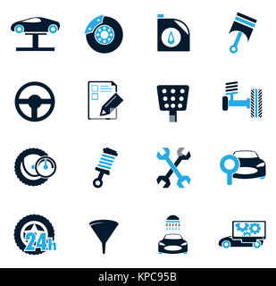 Service de voiture icons set Banque D'Images