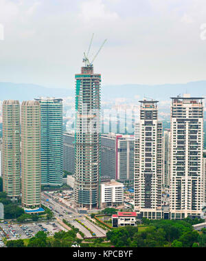 Kuala Lumpur construction site Banque D'Images