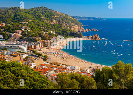 Tossa de Mar, sur la Costa Brava, Catalogne, Espagne Banque D'Images