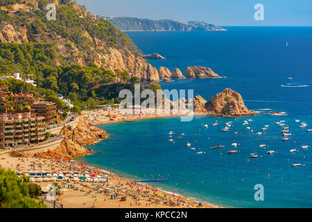 Tossa de Mar, sur la Costa Brava, Catalogne, Espagne Banque D'Images