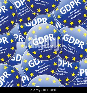 Pibr - Règlement général sur la protection des données. Illustration de Vecteur