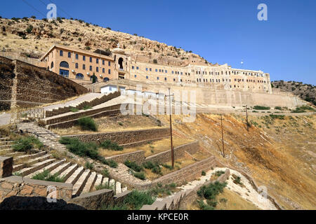 Monastère orthodoxe syrienne Mar Mattai, le monastère de Saint Matthieu, près de Mossoul, Kurdistan irakien, l'Irak. Banque D'Images