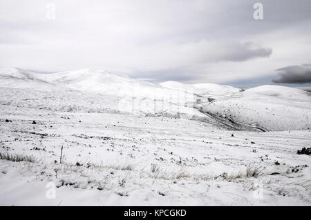 La neige est tombée pour la première fois le mois d'octobre depuis 1981 dans les montagnes de Cairngorm national park Banque D'Images