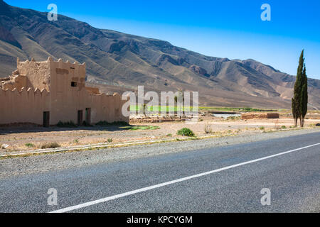 Route du désert au Maroc Banque D'Images