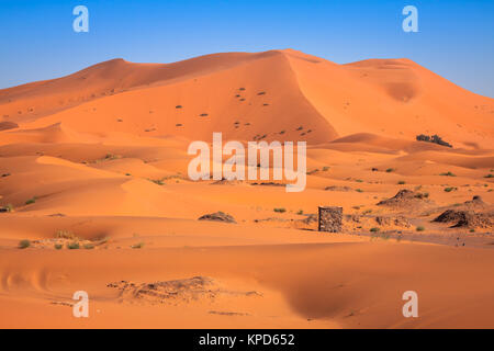 Dunes de sable dans le désert du Sahara, merzouga, Maroc Banque D'Images