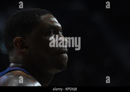 Madrid, Espagne. 14 Décembre, 2017. Kevin Seraphin, # 1 du FC Barcelone sur la photo lors de l'Euroligue de basket-ball match entre le Real Madrid et le FC Barcelone a joué à WiZink Lassa au centre de Madrid. Credit : Jorge Sanz/Pacific Press/Alamy Live News Banque D'Images