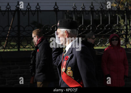 Des cérémonies du jour à Halifax, N.-É., le 11 novembre, 2017. IMAGES DE LA PRESSE CANADIENNE/Lee Brown Banque D'Images