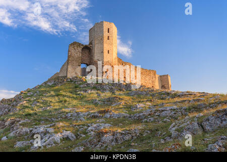 Ruines de la forteresse antique. Enisala, Roumanie Banque D'Images