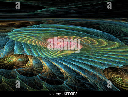 Résumé de l'image généré numériquement avec la perspective en spirale Banque D'Images