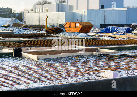 Construction,carcasse et foundation Banque D'Images