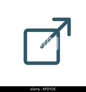 Logout / icône Quitter avec la flèche et fort pour montrer de quitter un site Illustration de Vecteur