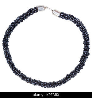 Collier rond à partir de la chaîne de perles isolées Banque D'Images