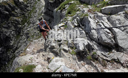 La randonnée en montagne,le Tyrol du sud Banque D'Images