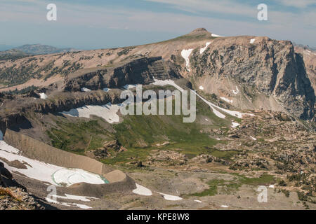 Table Mountain et de classe de la paroi du glacier en Parc National de Grand Teton, Wyoming Banque D'Images