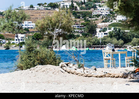 La plage de Livadia dans l'île de paros - Grèce Banque D'Images