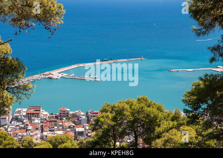 Entrée du port de la ville de Zante, capitale de Zakynthos, Grèce Banque D'Images