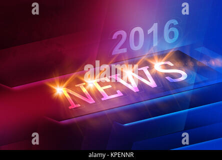 2016 graphique numérique moderne monde news background Banque D'Images
