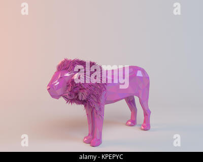 Rose 3D low poly (Lion) Banque D'Images