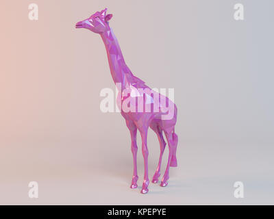 Rose 3D low poly (girafe) Banque D'Images