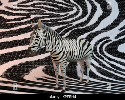 Les modèles 3d zebra Banque D'Images