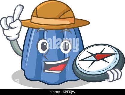 Explorer jelly cartoon style de caractères Illustration de Vecteur