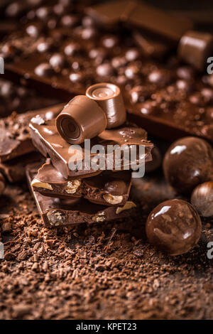 Chocolats et pralines Banque D'Images