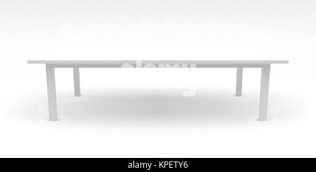 Modèle de table blanc avec ombre réaliste, 3d, vector illustrat Illustration de Vecteur