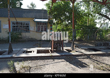 L'ancienne jetée gas station Banque D'Images