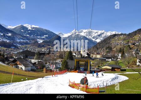 Domaine skiable de silvretta montafon Banque D'Images