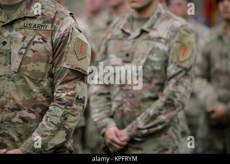 Les soldats de l'Armée US prendre part à un défilé militaire Banque D'Images