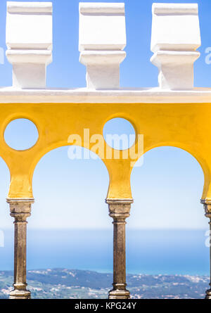 L'océan vu de la da Pena palace Banque D'Images