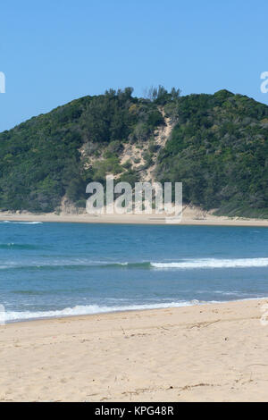 Au Mozambique, la plage et la dune de sable à Ponta do Ouro Banque D'Images