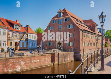 Le Schwedenspeicher, un entrepôt historique à la vieille ville de Stade, Basse-Saxe, Allemagne Banque D'Images