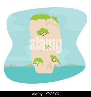 Belle île nature de Thaïlande Illustration de Vecteur