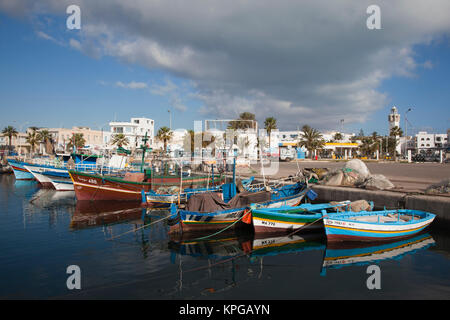 La Tunisie, la Côte Centrale de Tunisie, Mahdia, port ville Banque D'Images