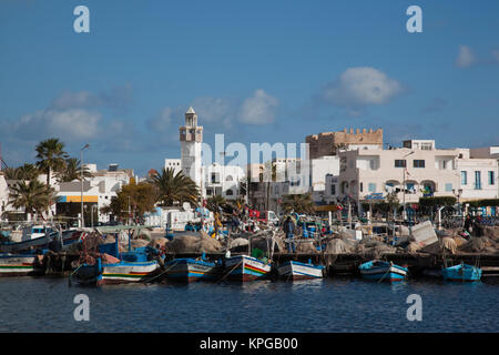 La Tunisie, la Côte Centrale de Tunisie, Mahdia, port ville Banque D'Images