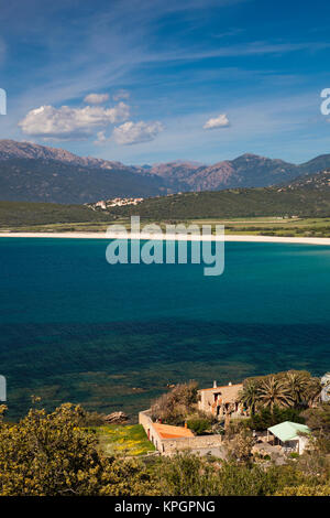 France, Corse, sur la plage de Portigliolo, Banque D'Images