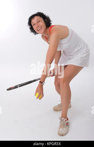 Parution du modèle , Tennisspielerin, 40 + - tennis player Banque D'Images