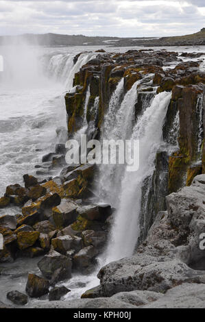 Selfoss, island, wasserfall, Fluss, kaskade, kaskaden, Bach, bergbach, wildbach, natur, landschaft, gewalrtig Jökulsárgljúfur, schlucht, canyon, grand canyon, Banque D'Images