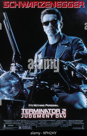 Terminator 2: Jugement Day année : 1991 Etats-Unis Directeur : James Cameron Arnold Schwarzenegger affiche américaine Banque D'Images