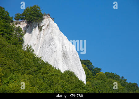 Avis sur "Koenigsstuhl' (président), Rois de craie au parc national de Jasmund, Ruegen island, Mecklembourg-Poméranie-Occidentale, Mer Baltique, Allemagne Banque D'Images